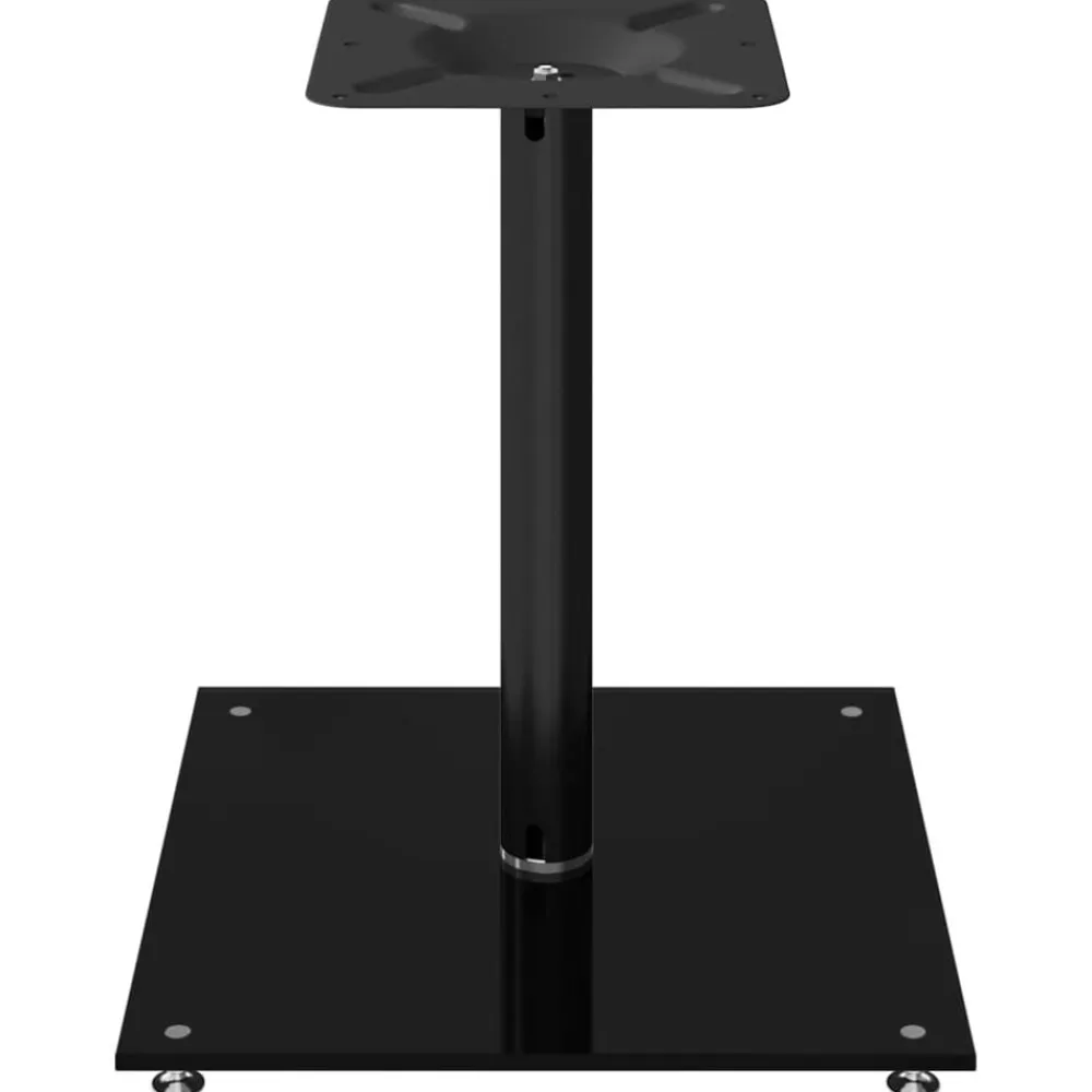 vidaXL Soportes de altavoces 2 uds vidrio templado 1 pilar Negro Sale