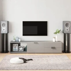 vidaXL Electrónica-Soportes de altavoces 2 uds vidrio templado 4 pilares