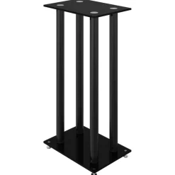 vidaXL Electrónica-Soportes de altavoces 2 uds vidrio templado 4 pilares