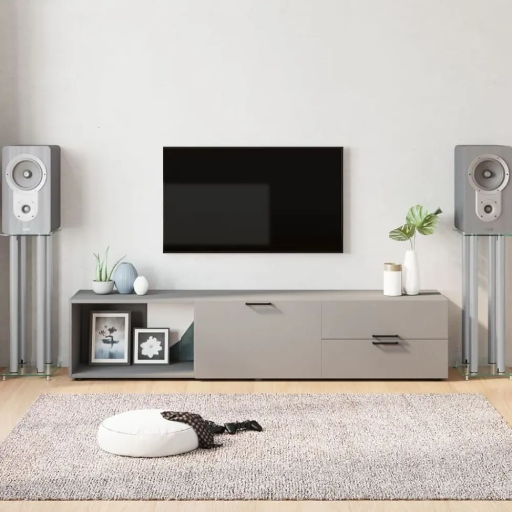 vidaXL Electrónica-Soportes de altavoces 2 uds vidrio templado 4 pilares