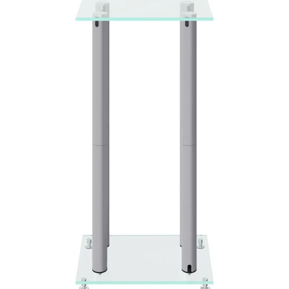 vidaXL Electrónica-Soportes de altavoces 2 uds vidrio templado 4 pilares