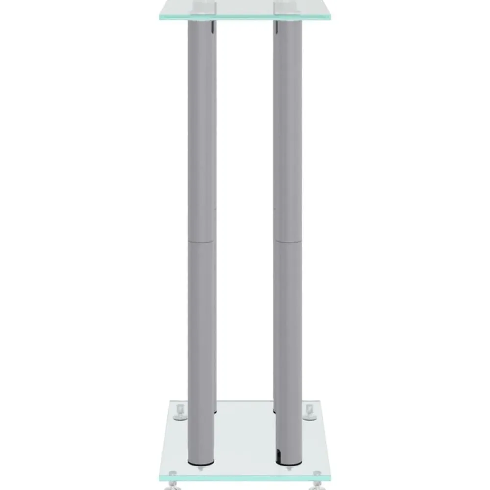 vidaXL Electrónica-Soportes de altavoces 2 uds vidrio templado 4 pilares