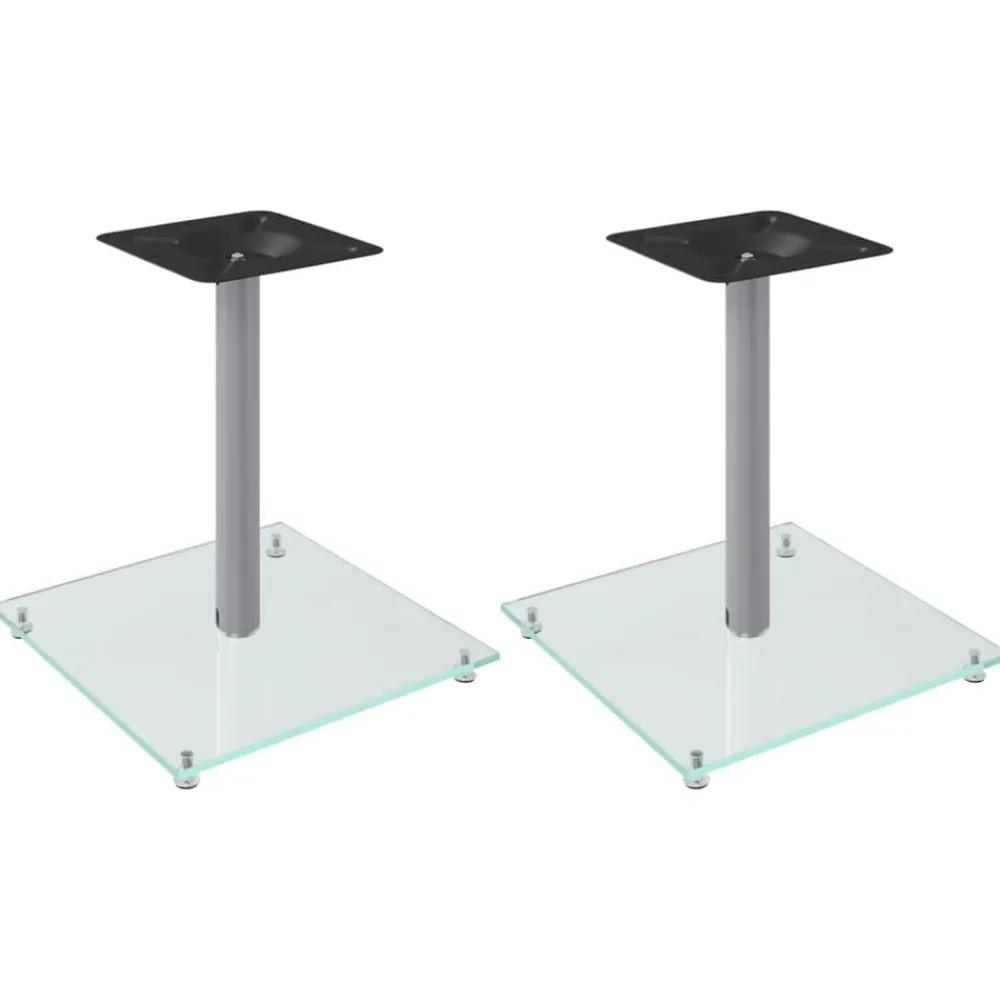 vidaXL Electrónica-Soportes de altavoces 2 uds vidrio templado 1 pilar
