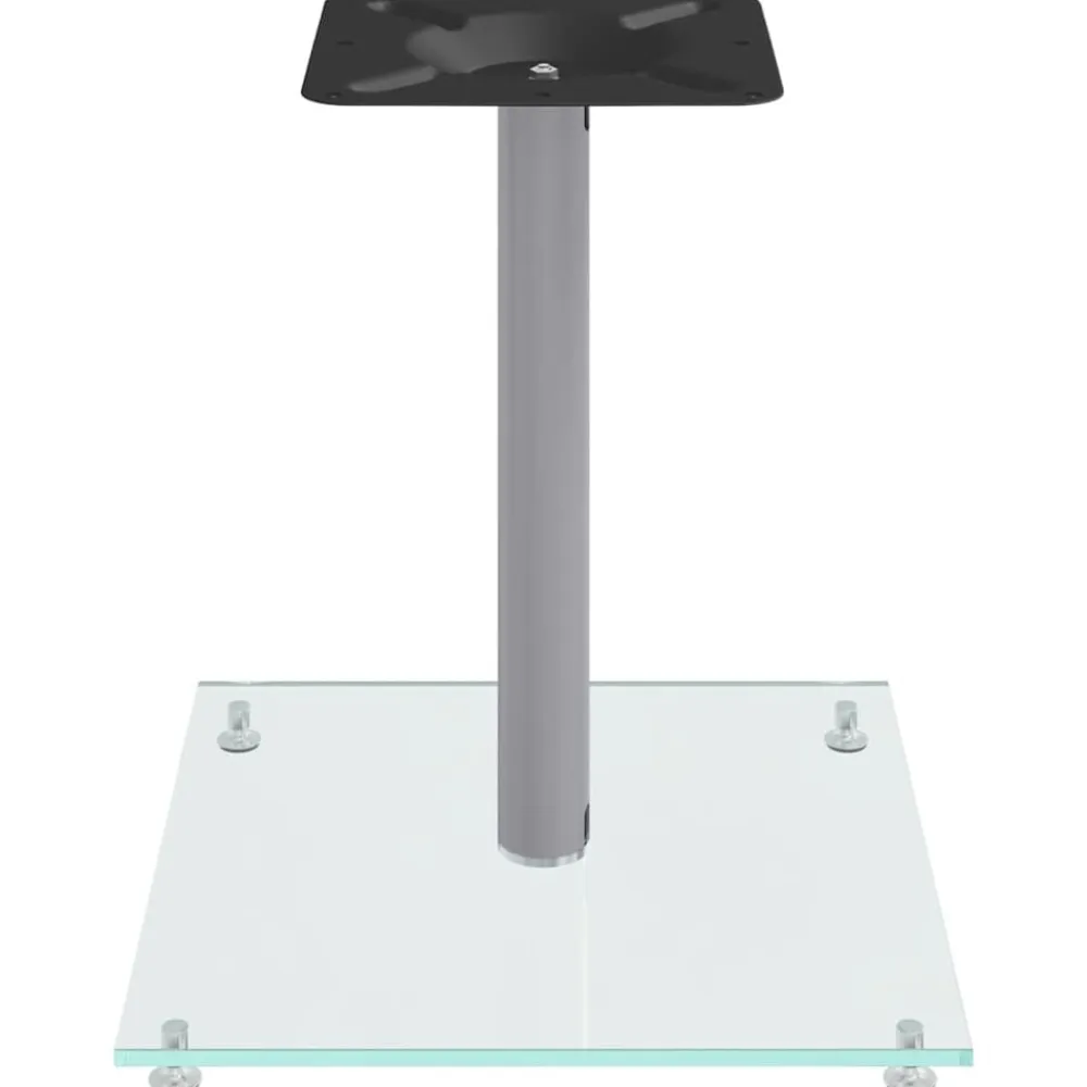 vidaXL Electrónica-Soportes de altavoces 2 uds vidrio templado 1 pilar
