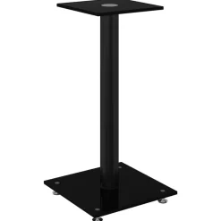 vidaXL Electrónica-Soportes de altavoces 2 uds vidrio templado 1 pilar