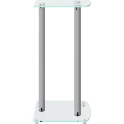 vidaXL Electrónica-Soportes de altavoces 2 uds vidrio templado 3 pilares