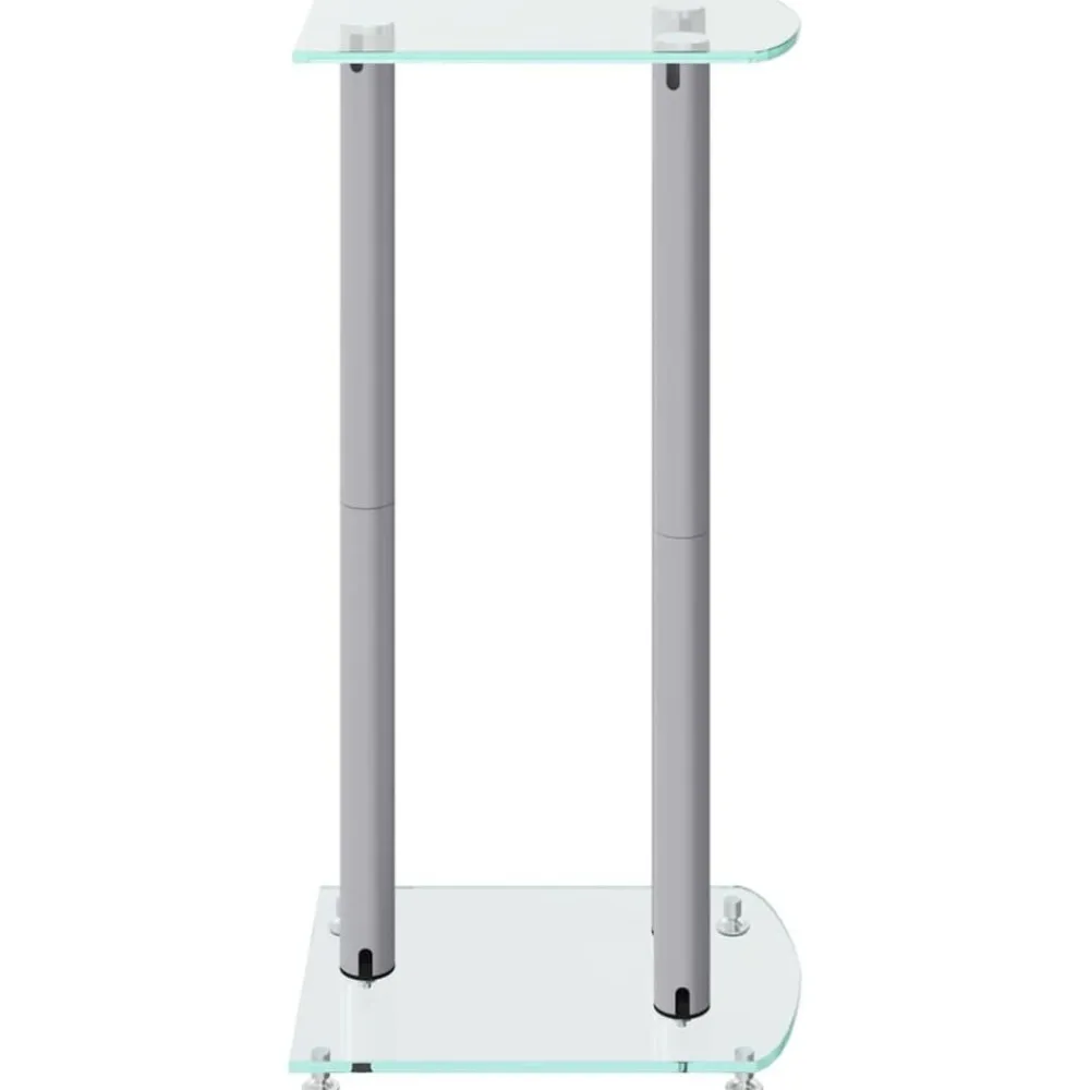 vidaXL Electrónica-Soportes de altavoces 2 uds vidrio templado 3 pilares