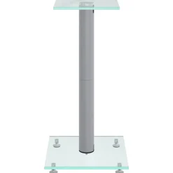 vidaXL Electrónica-Soportes de altavoces 2 uds vidrio templado 1 pilar