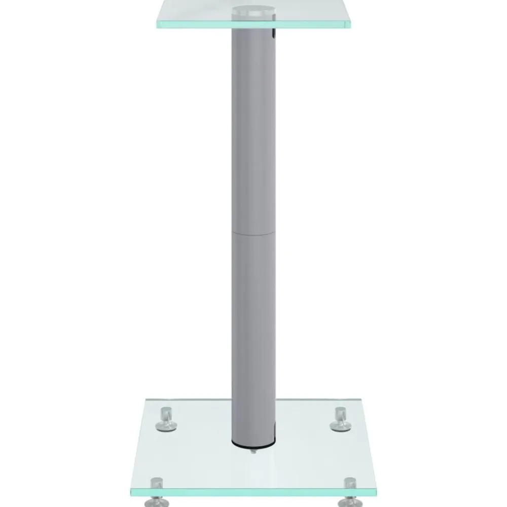 vidaXL Electrónica-Soportes de altavoces 2 uds vidrio templado 1 pilar