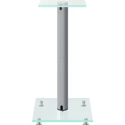 vidaXL Electrónica-Soportes de altavoces 2 uds vidrio templado 1 pilar