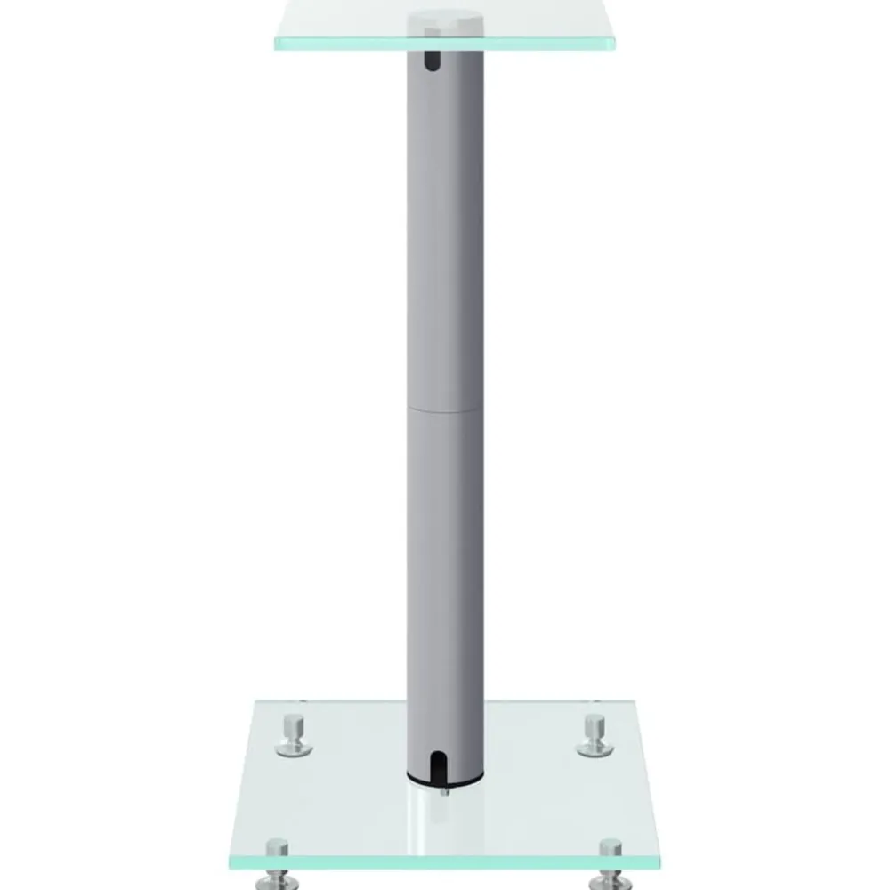 vidaXL Electrónica-Soportes de altavoces 2 uds vidrio templado 1 pilar