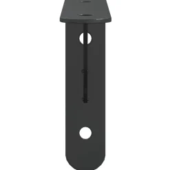 vidaXL Soportes de estante 4 uds acero inoxidable 15x2,5x11,5 cm Negro