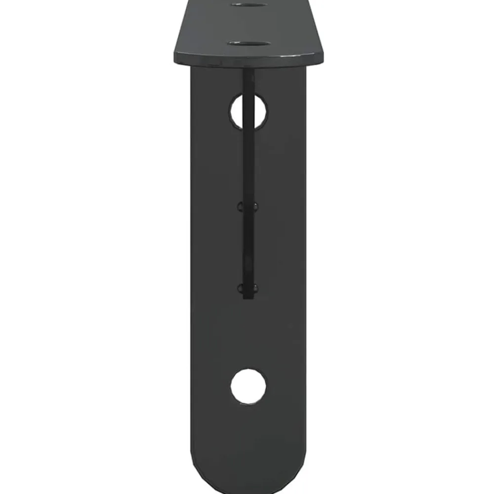 vidaXL Soportes de estante 4 uds acero inoxidable 15x2,5x11,5 cm Negro