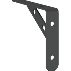 vidaXL Soportes de estante 4 uds acero inoxidable 15x2,5x11,5 cm Negro