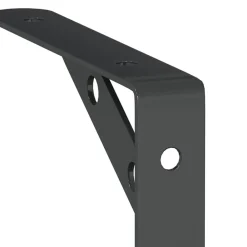 vidaXL Soportes de estante 4 uds acero inoxidable 15x2,5x11,5 cm Negro