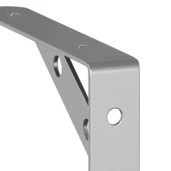 vidaXL Estanterías-Soportes de estante 4 uds acero inoxidable plata 15x2,5x11,5 cm