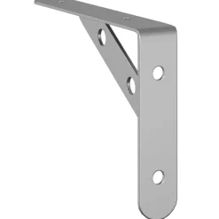 vidaXL Estanterías-Soportes de estante 4 uds acero inoxidable plata 15x2,5x11,5 cm