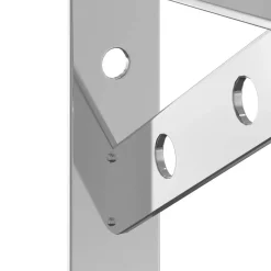 vidaXL Estanterías-Soportes de estante 4 uds acero inoxidable plata 15x2,5x11,5 cm