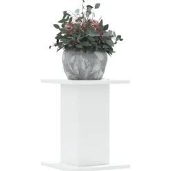 vidaXL Soportes de plantas 2 uds madera ingeniería 30x30x40 cm Blanco Outlet