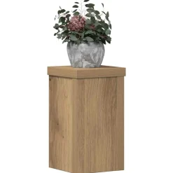 vidaXL Soportes de plantas 2 uds madera artisian 10x10x18 cm Roble Clearance