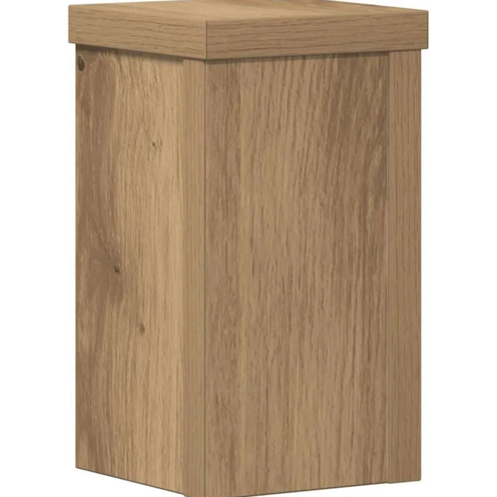 vidaXL Soportes de plantas 2 uds madera artisian 10x10x18 cm Roble Clearance