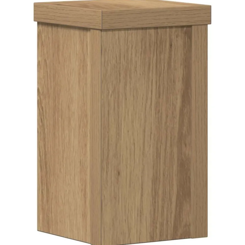 vidaXL Soportes de plantas 2 uds madera artisian 10x10x18 cm Roble Clearance