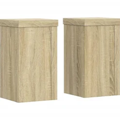 vidaXL Soportes de plantas 2 uds madera 10x10x18 cm Roble Sonoma Outlet