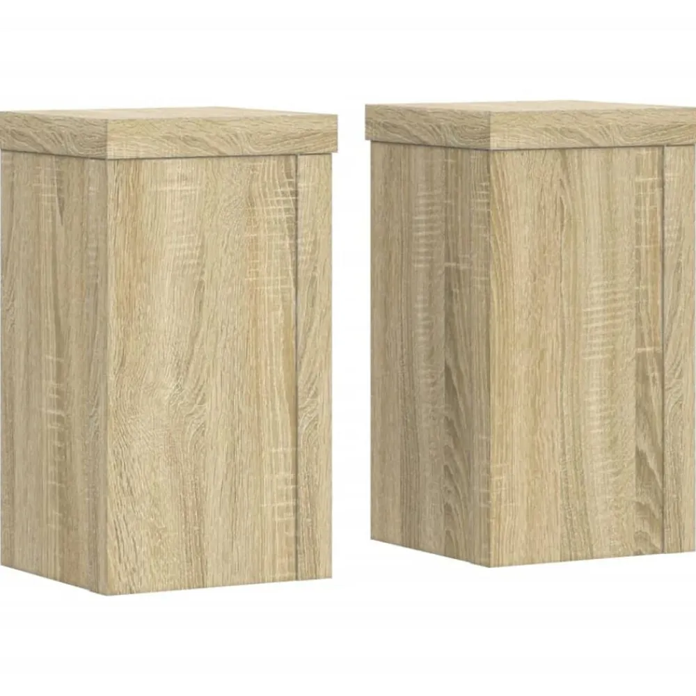 vidaXL Soportes de plantas 2 uds madera 10x10x18 cm Roble Sonoma Outlet