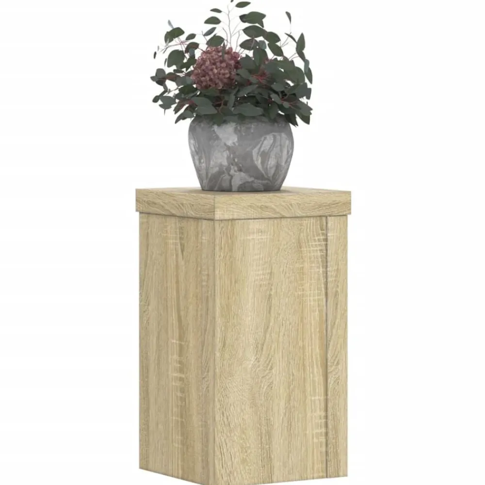 vidaXL Soportes de plantas 2 uds madera 10x10x18 cm Roble Sonoma Outlet