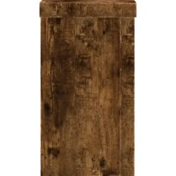 vidaXL Soportes de plantas 2 uds madera 10x10x18 cm Roble ahumado Clearance