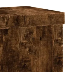 vidaXL Soportes de plantas 2 uds madera 10x10x18 cm Roble ahumado Clearance