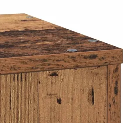 vidaXL Jardín-Soportes de plantas madera ingeniería envejecida 33x33x100 cm