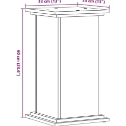 vidaXL Jardín-Soportes de planta madera ingeniería artisian 33x33x60 cm