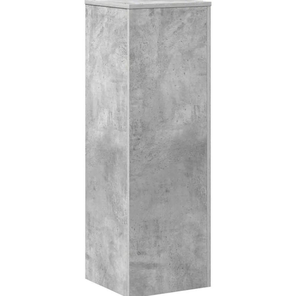 vidaXL Soportes de plantas madera ingeniería gris hormigón 33x33x100cm Gris hormigón Hot