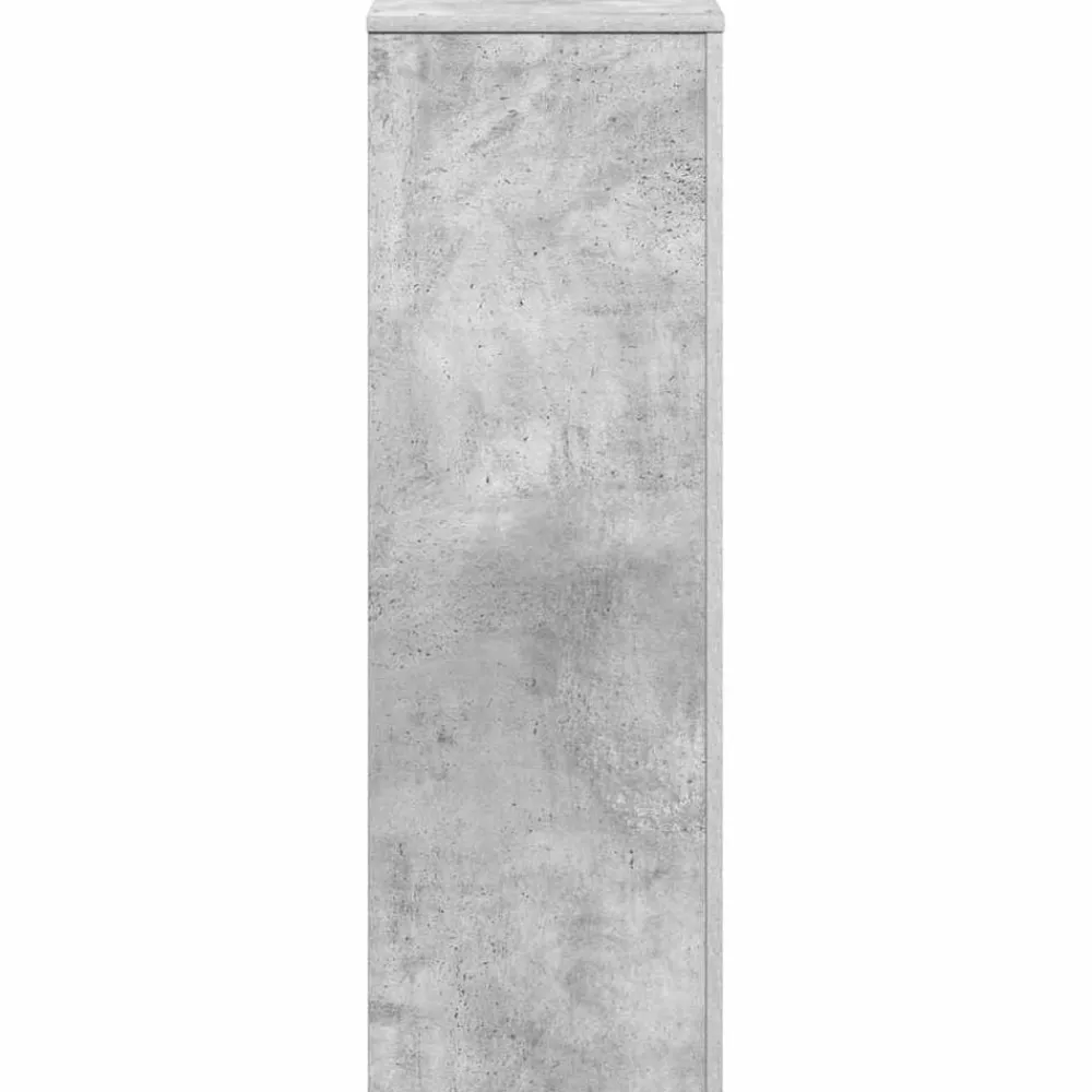 vidaXL Soportes de plantas madera ingeniería gris hormigón 33x33x100cm Gris hormigón Hot