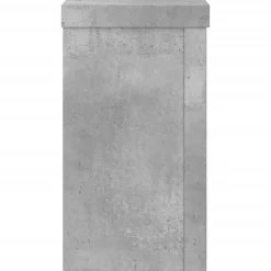 vidaXL Soportes de plantas 2 uds madera gris hormigón 10x10x18 cm Gris hormig&oacute;n