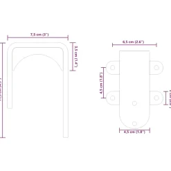 vidaXL Soportes derivación puerta granero 4 unidades Online