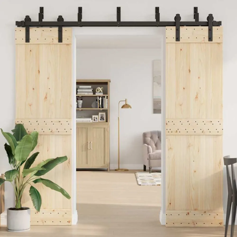 vidaXL Soportes derivación puerta granero 5 piezas para rieles planos Discount