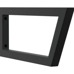 vidaXL Soportes estante de lavabo 2 unidades trapecio acero Negro Outlet