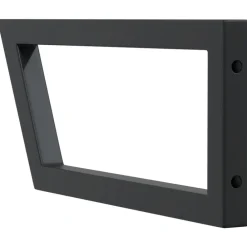 vidaXL Soportes estante de lavabo 2 unidades trapecio acero Negro Outlet