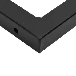vidaXL Soportes estante de lavabo 2 unidades trapecio acero Negro Outlet