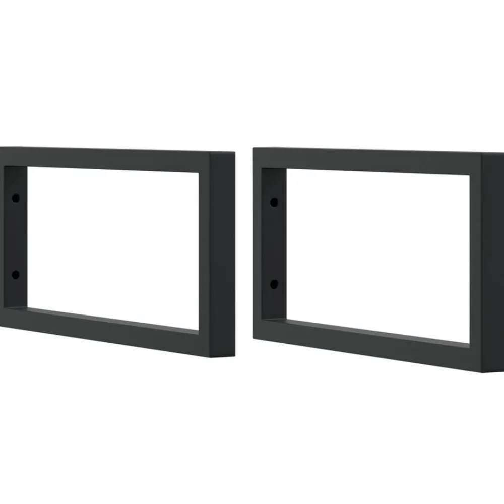 vidaXL Accesorios De Bricolaje-Soportes estante de lavabo 2 uds rectangular acero