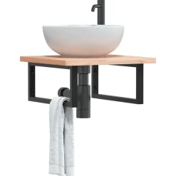 vidaXL Accesorios De Bricolaje-Soportes estante de lavabo 2 uds rectangular acero