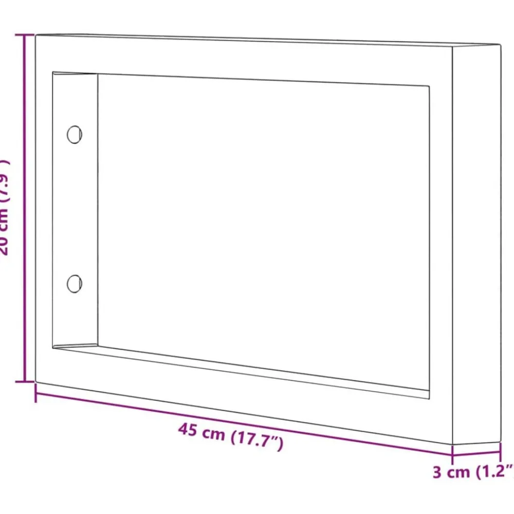 vidaXL Accesorios De Bricolaje-Soportes estante de lavabo 2 uds rectangular acero