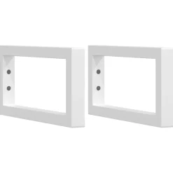 vidaXL Soportes estante de lavabo 2 uds rectangular acero Blanco Sale