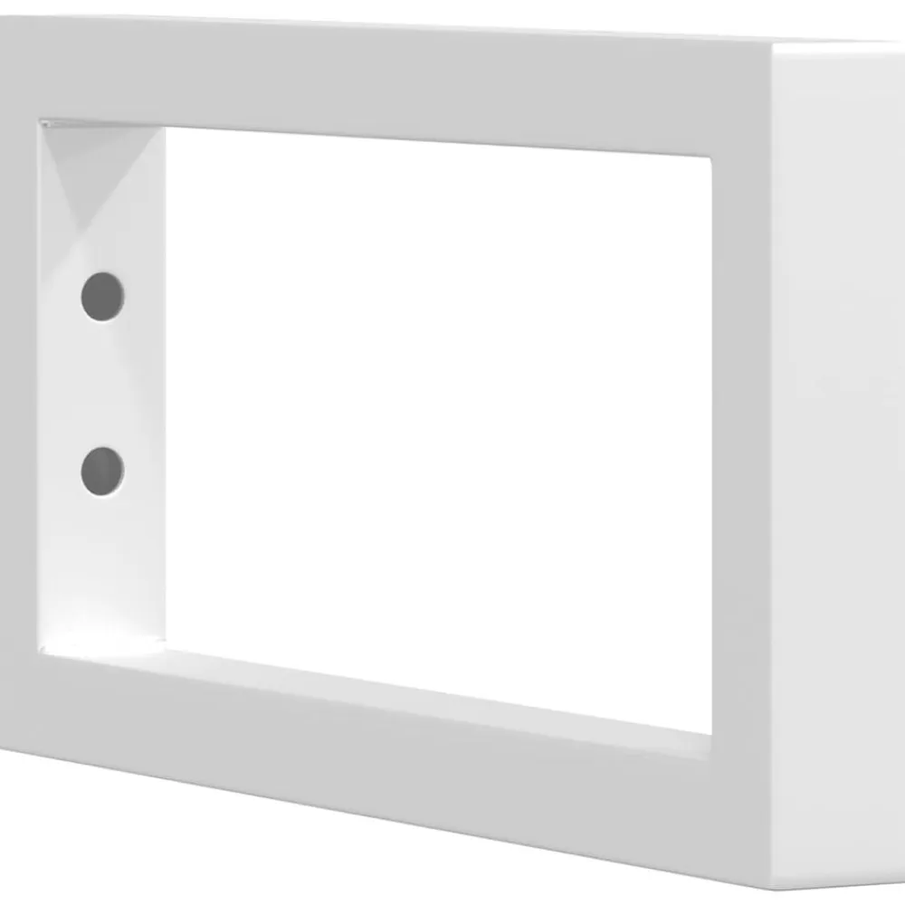 vidaXL Soportes estante de lavabo 2 uds rectangular acero Blanco Sale