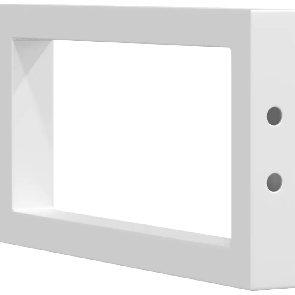 vidaXL Soportes estante de lavabo 2 uds rectangular acero Blanco Sale