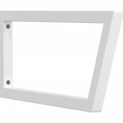 vidaXL Soportes estante de lavabo 2 unidades trapecio acero Blanco Outlet