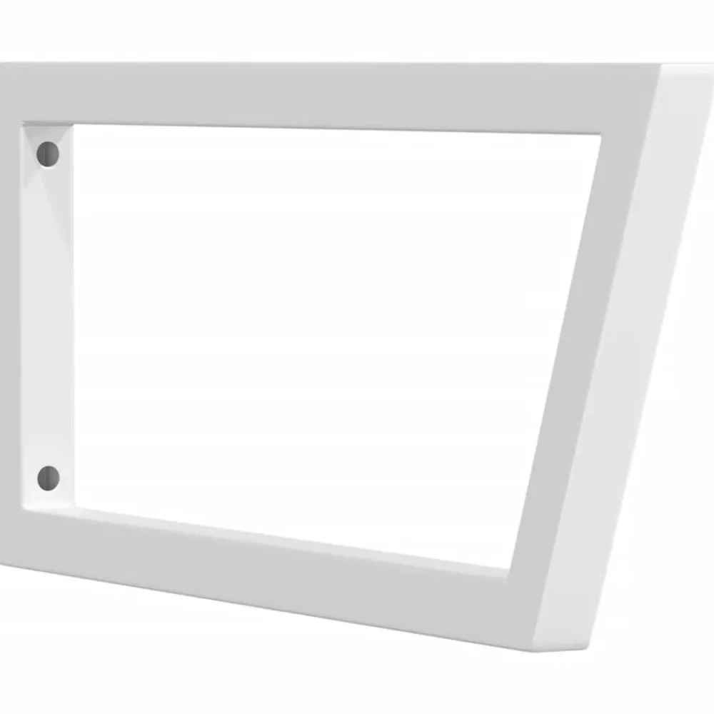 vidaXL Soportes estante de lavabo 2 unidades trapecio acero Blanco Outlet