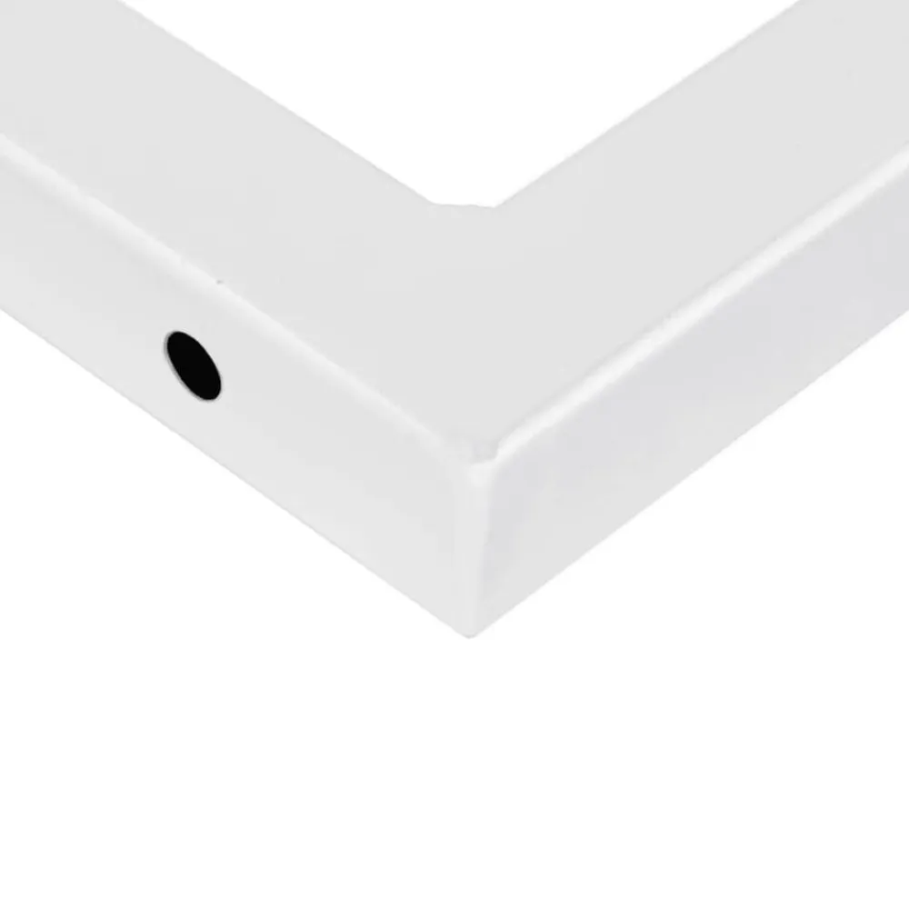 vidaXL Soportes estante de lavabo 2 unidades trapecio acero Blanco Outlet
